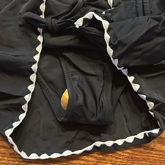 Beachsissi 2 piece halter V neck skirted swimsuit adjustable draw string skirt M - Picture 7 of 14